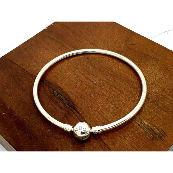 PANDORA Women's Bracelet 7.25'' Charm Round Clasp .925 Sterling Silver 590713 - Picture 10 of 10